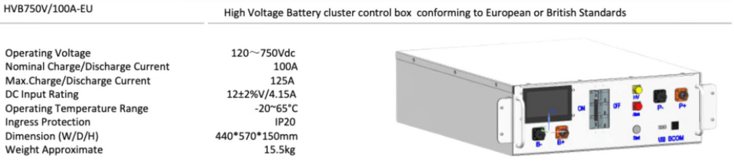 Deye High Voltage Batteri  LiFePO4
