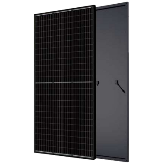Rosen Half Cell PERC Panel, sort med silverbar nederst  420W 23% effektivitet 1755*1038*35mm
