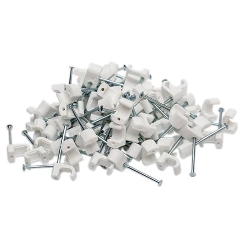 Clips 5–7/20 mm natur (100 stk.) – til 1×6 mm² solcellepanelkabel