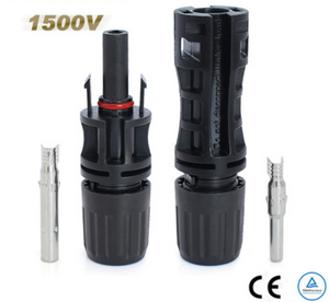 MC4 stiksæt Pro 1500V med han- og hunstik til solcellekabel i 2,5, 4 og 6 mm²